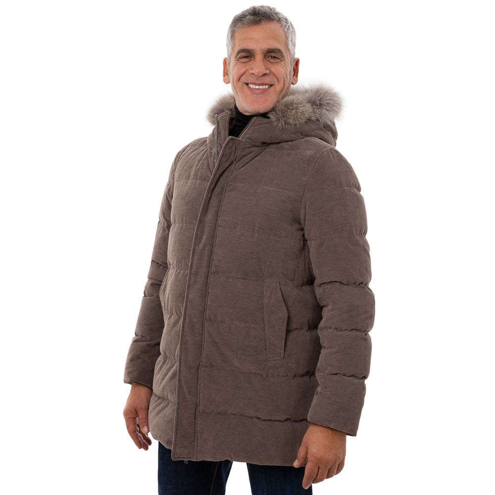 Herno 70% Cotton down jacket in brown — view 2