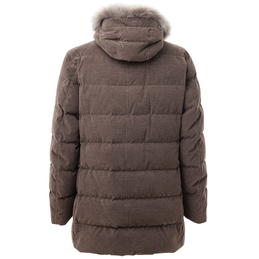 Herno 70% Cotton down jacket in brown — view 3