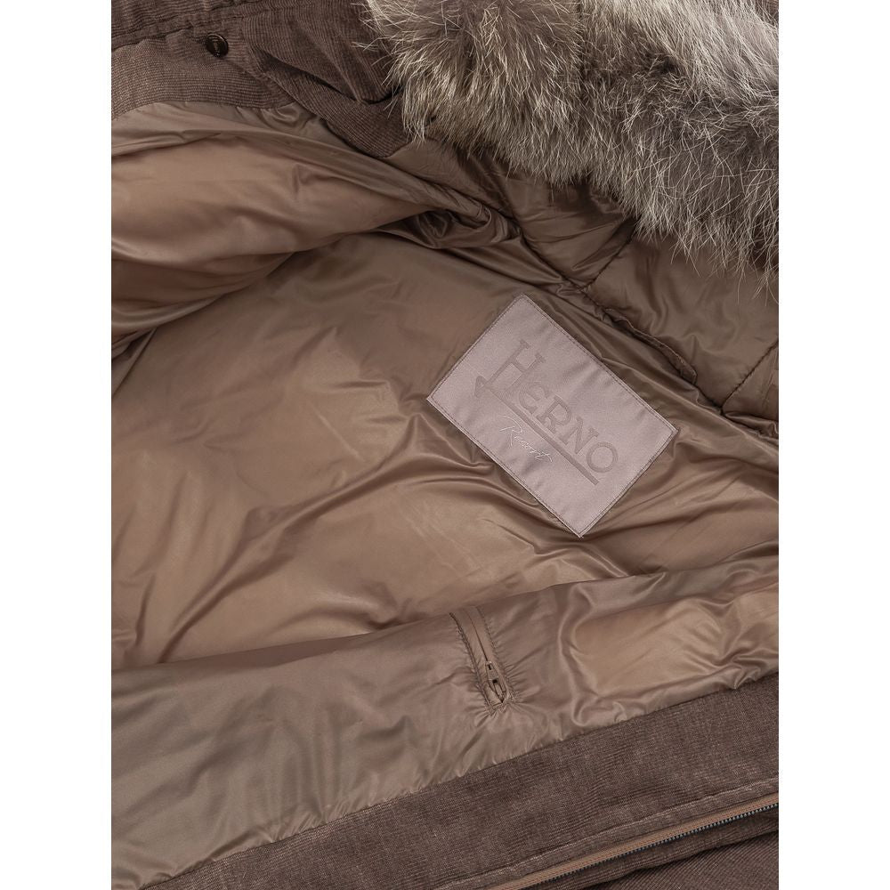 Herno 70% Cotton down jacket in brown — view 5