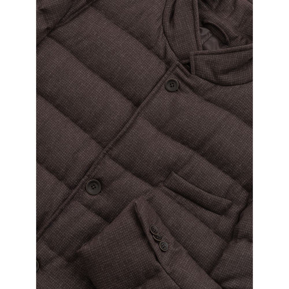 Herno 70% Wool down jacket in brown — view 4