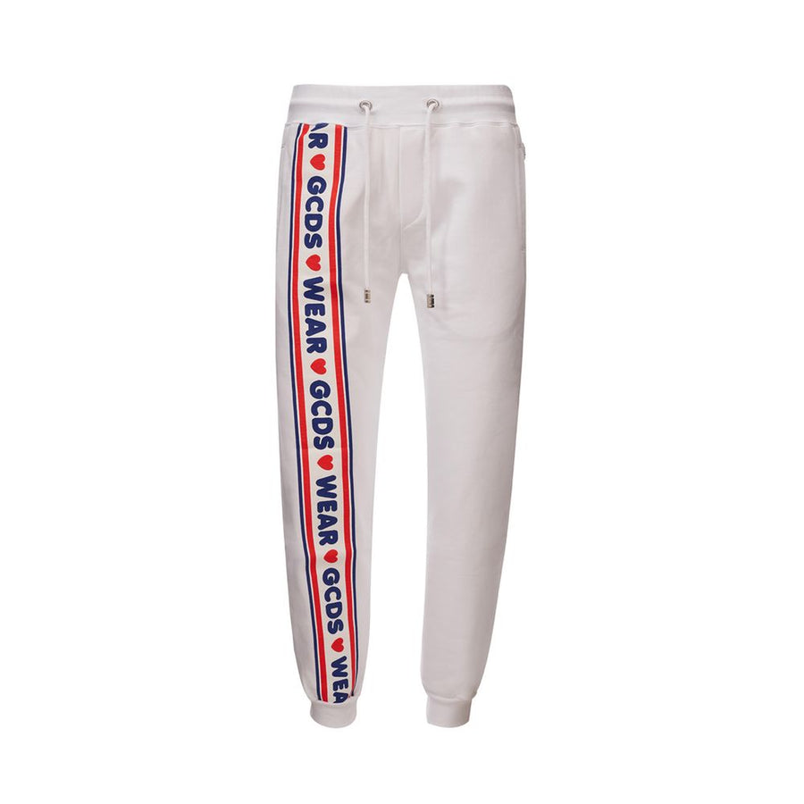 GCDS 100% Cotton joggers in white