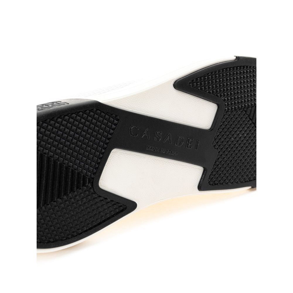 Casadei Knit fabric upper with rubber sole sneaker in white — view 4