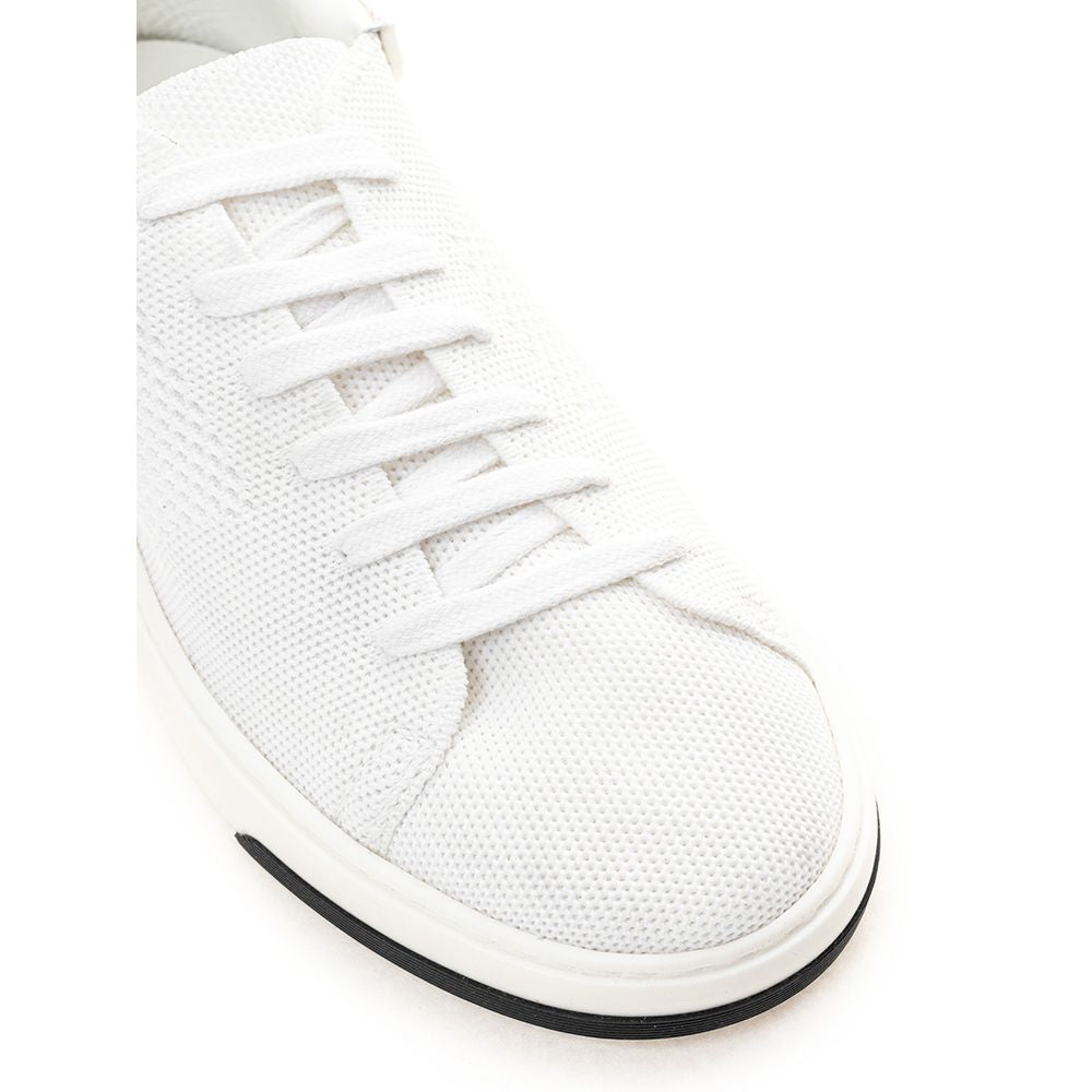 Casadei Knit fabric upper with rubber sole sneaker in white — view 5