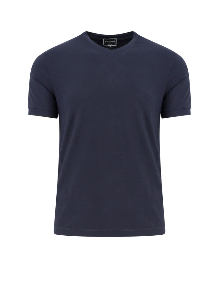 Giorgio Armani T-shirts and Polos Blue Viscosa Elastan