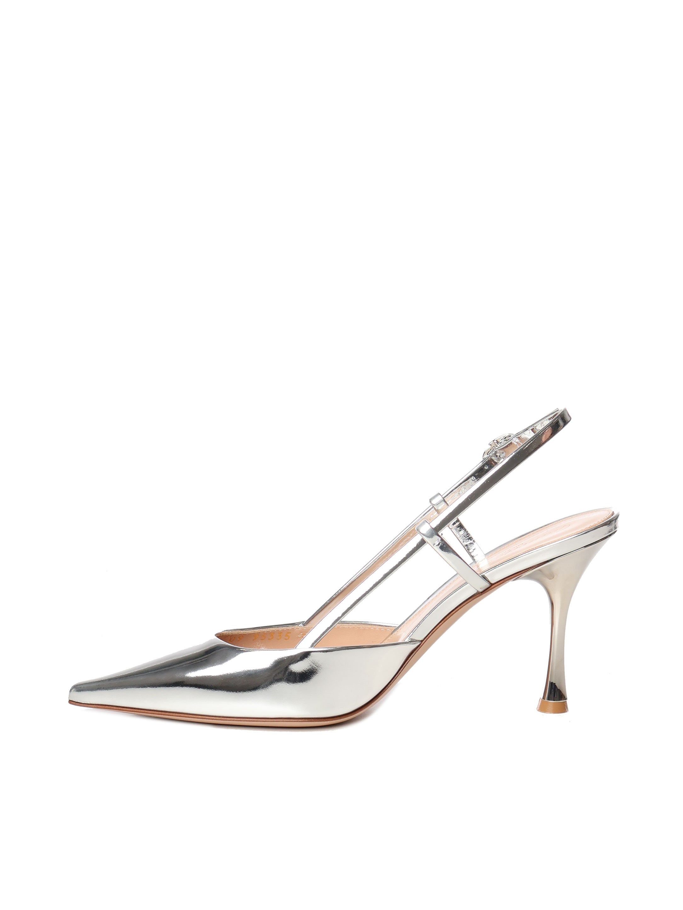 Gianvito Rossi With Heel Silver Calfskin