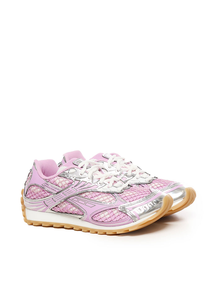 Bottega Veneta Sneakers Pink, Silver Polyamide