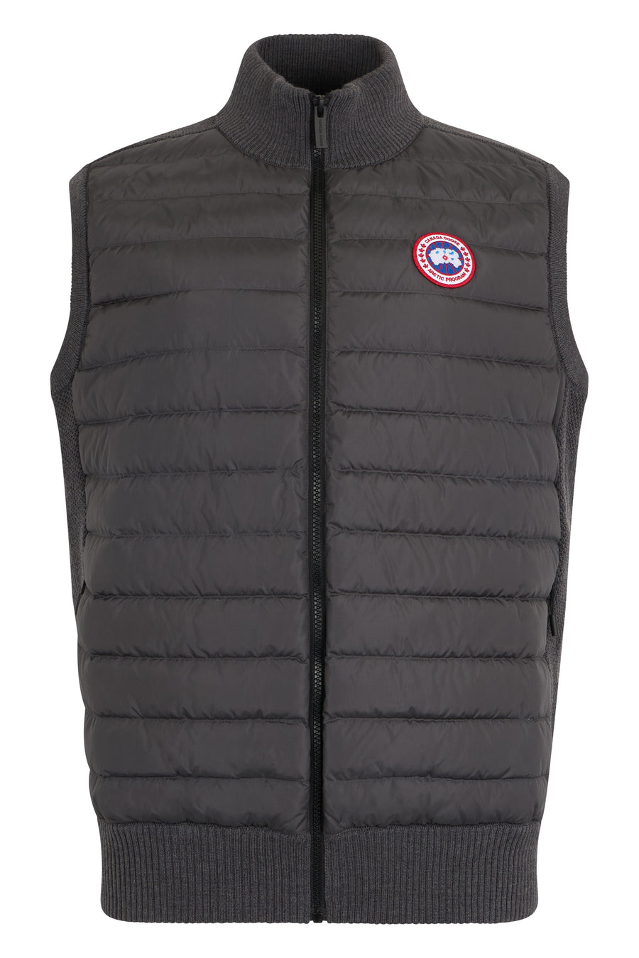 Padded Vest Grey Nylon Polyamide Waistcoats & Gilets