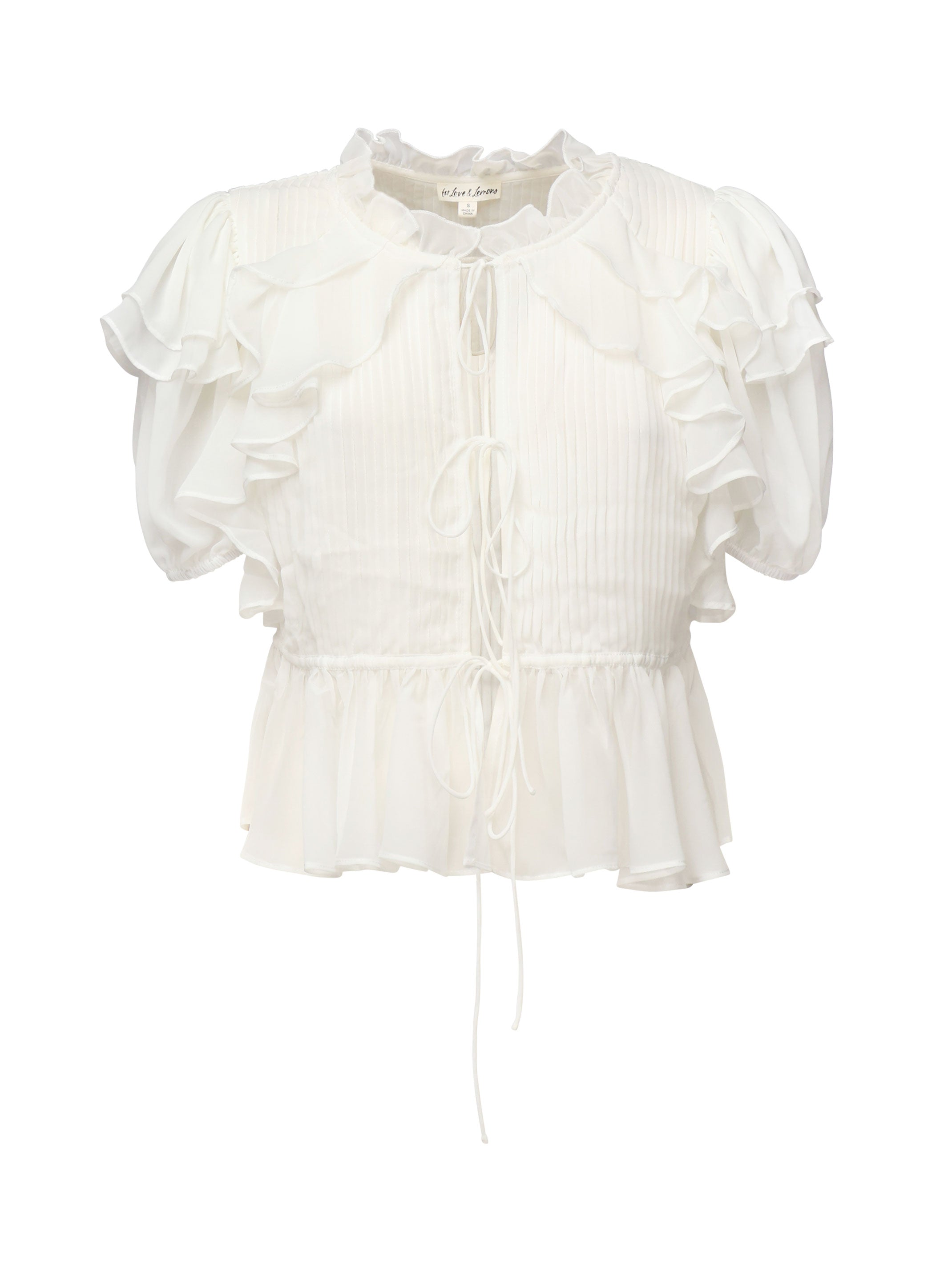 For Love & Lemons Top White Polyester