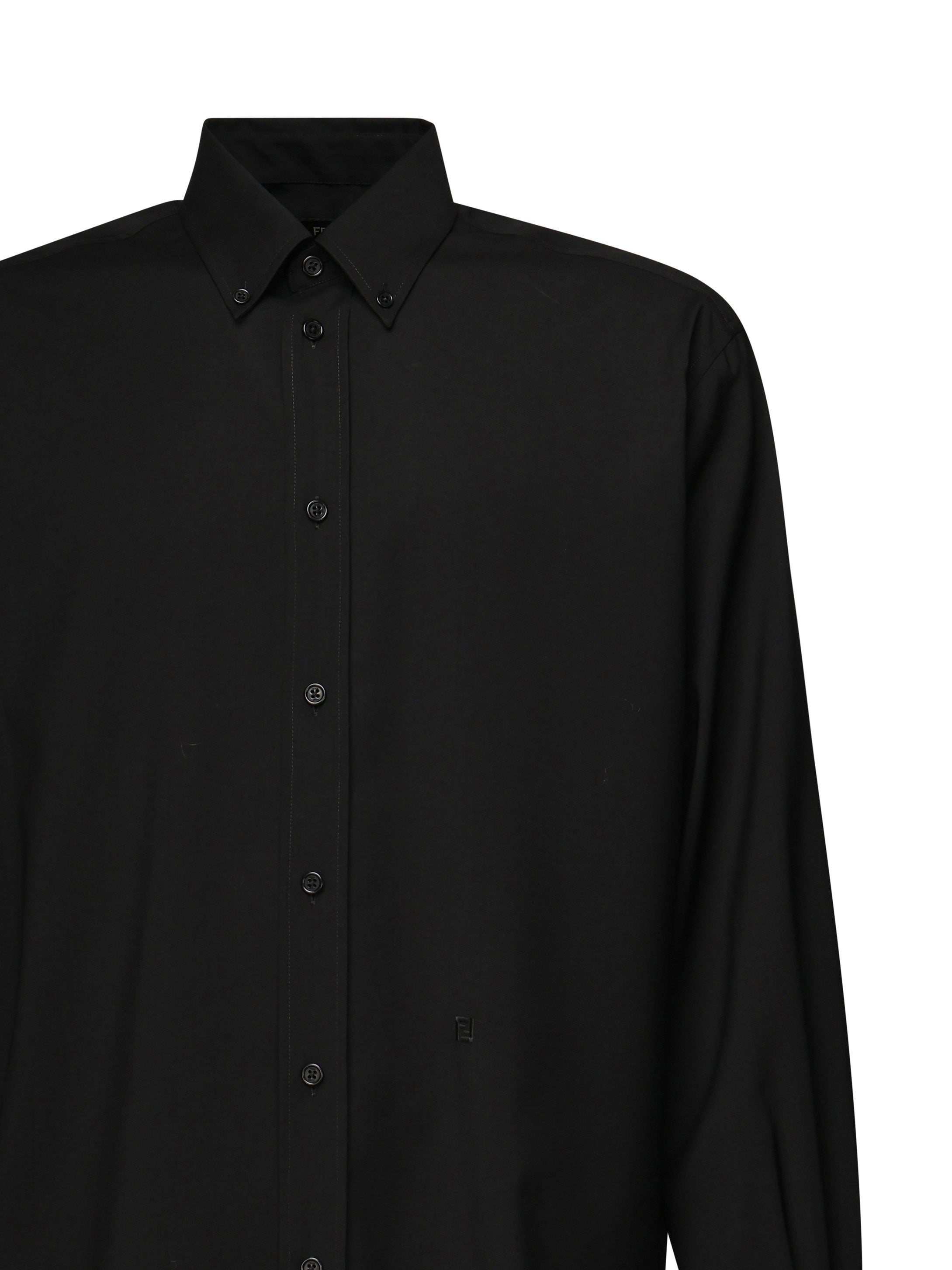 Fendi Shirts Black Wool