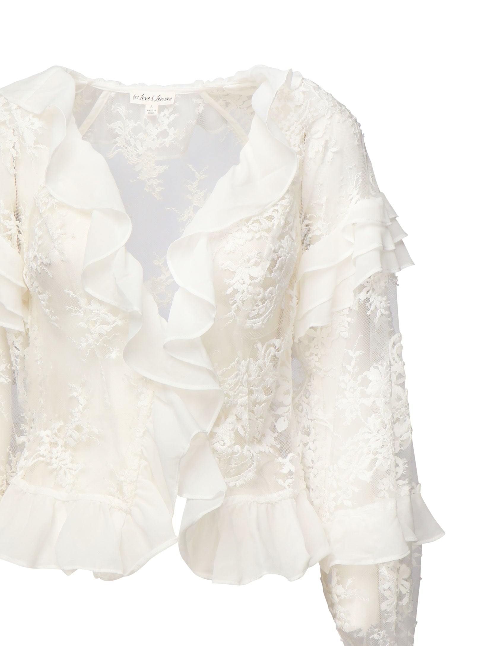For Love & Lemons Top White Polyester