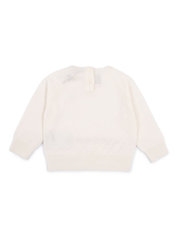 Crewneck White Cashmere