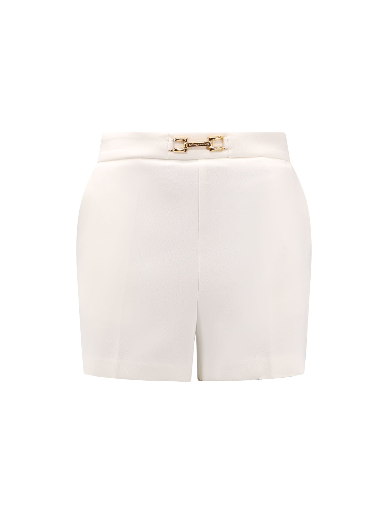 Elisabetta Franchi Shorts White Poliestere Elastan