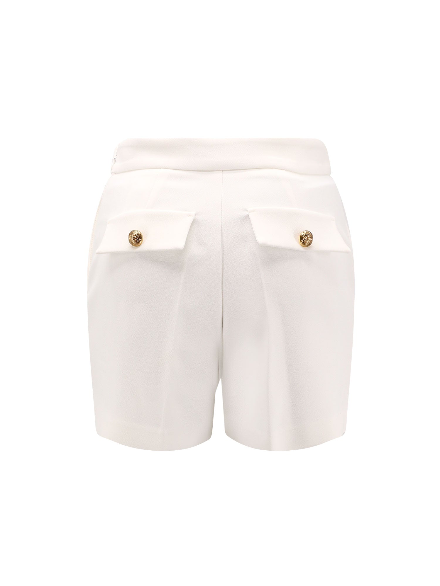 Elisabetta Franchi Shorts White Poliestere Elastan