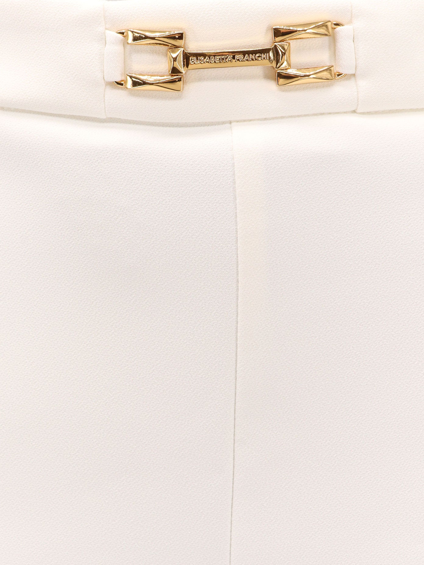 Elisabetta Franchi Shorts White Poliestere Elastan