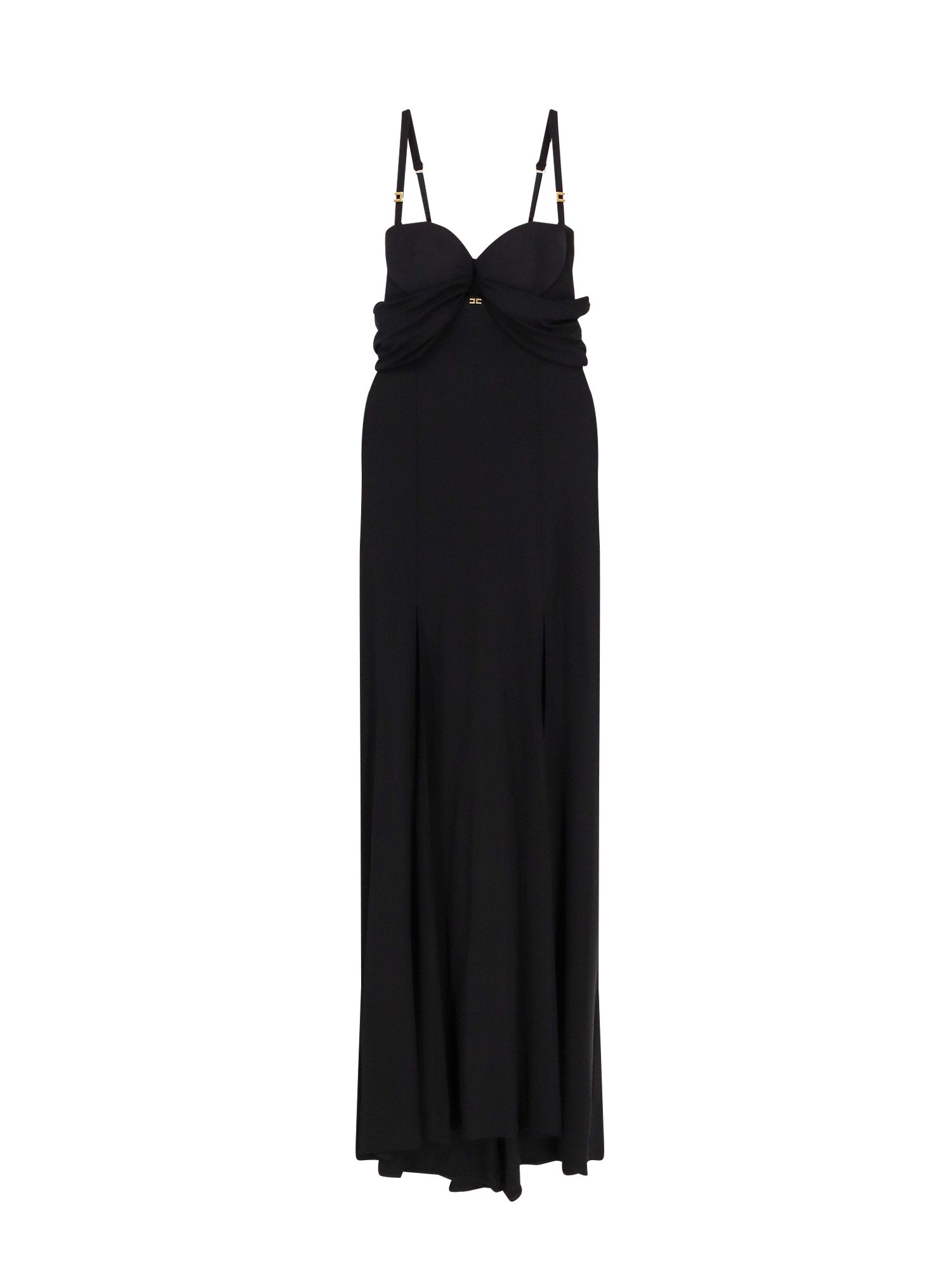 Elisabetta Franchi Dresses Black Viscose Elastan