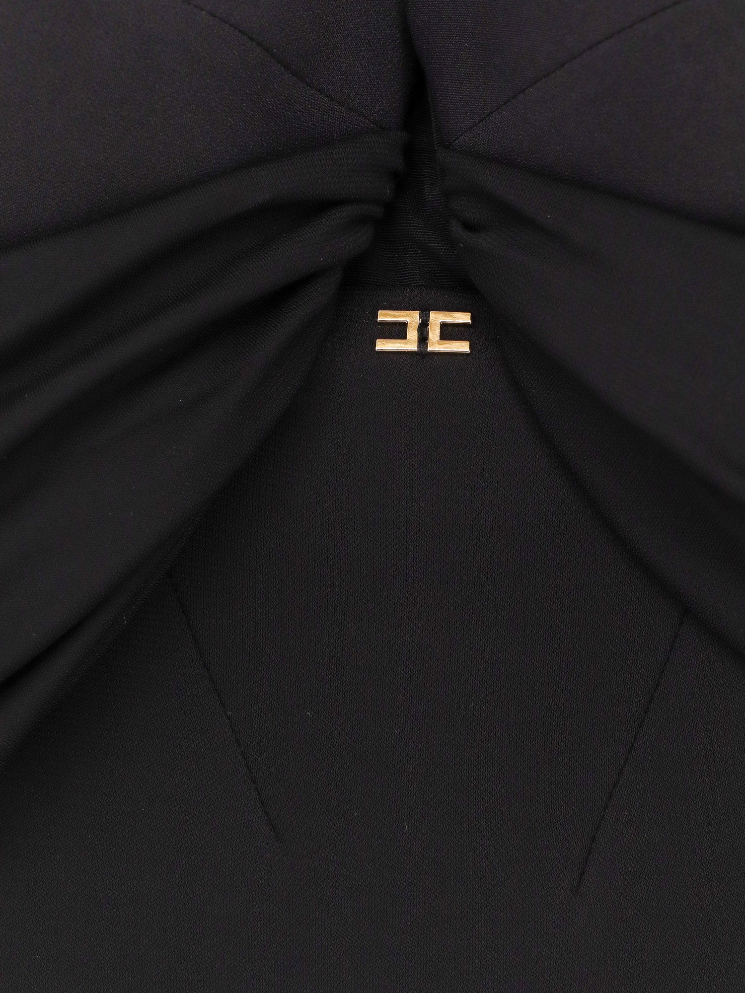 Elisabetta Franchi Dresses Black Viscose Elastan