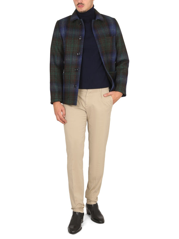 Tadao Winter Jacket Blue Virgin Wool