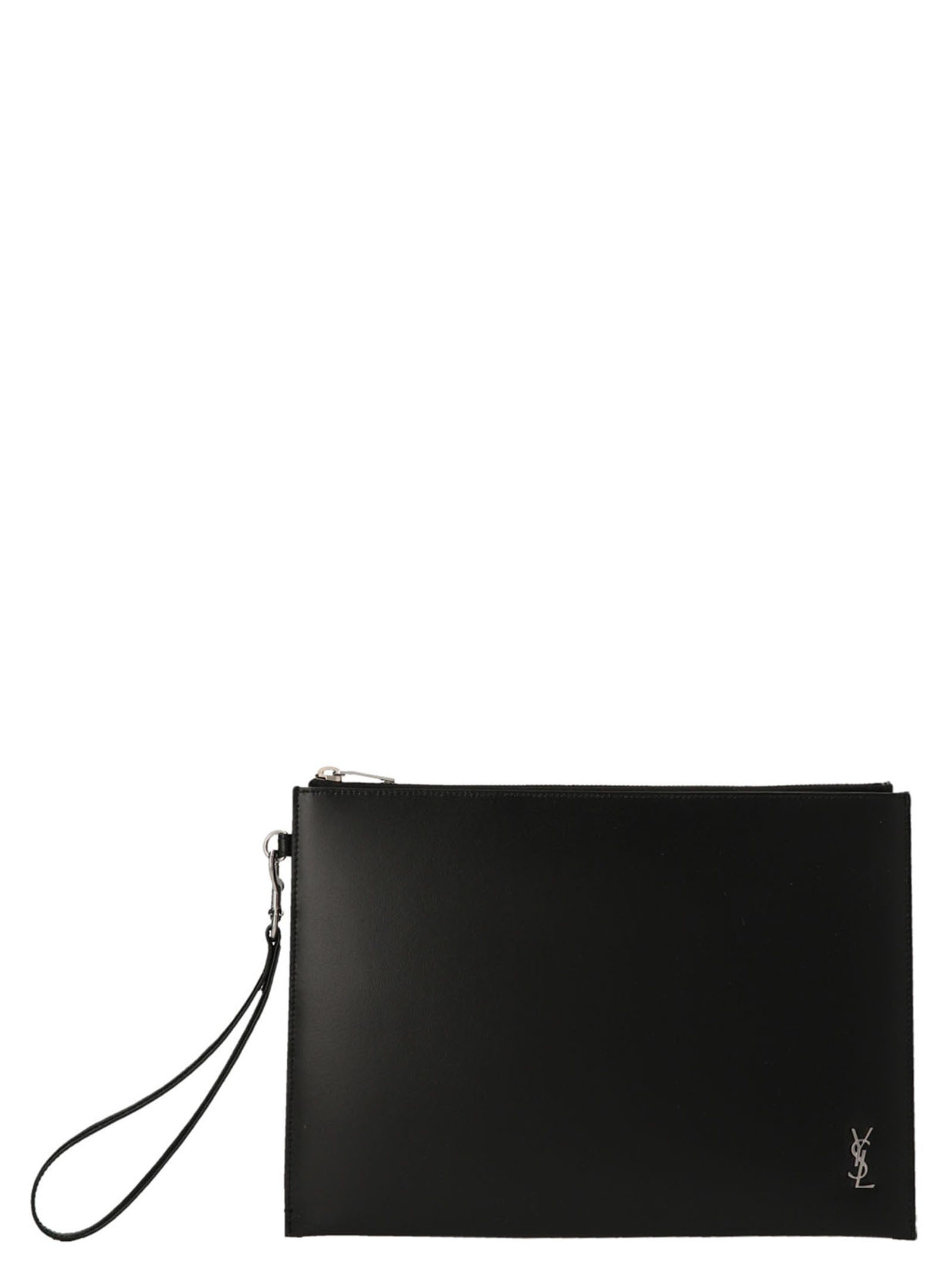 Tiny Cassandre small tablet case Black Calf Leather (bos Taurus) Hi-tech