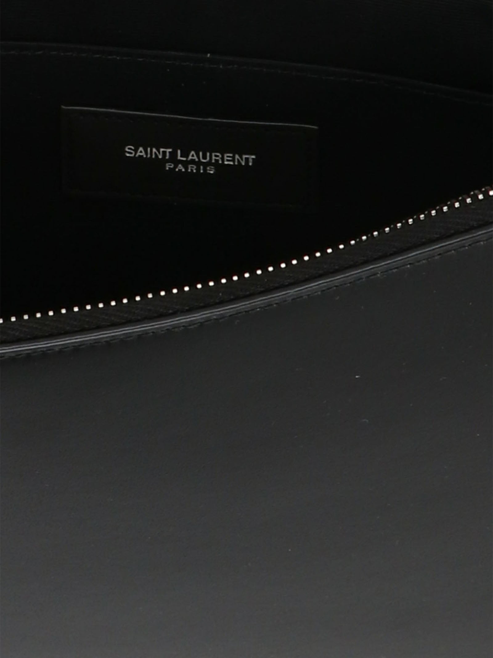Tiny Cassandre small tablet case Black Calf Leather (bos Taurus) Hi-tech