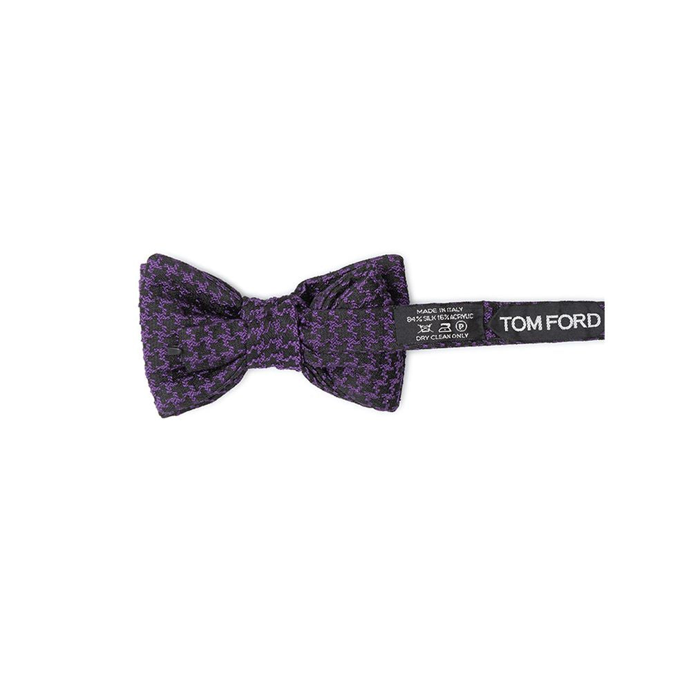 Tom Ford 100% Silk bow tie in purple — view 2