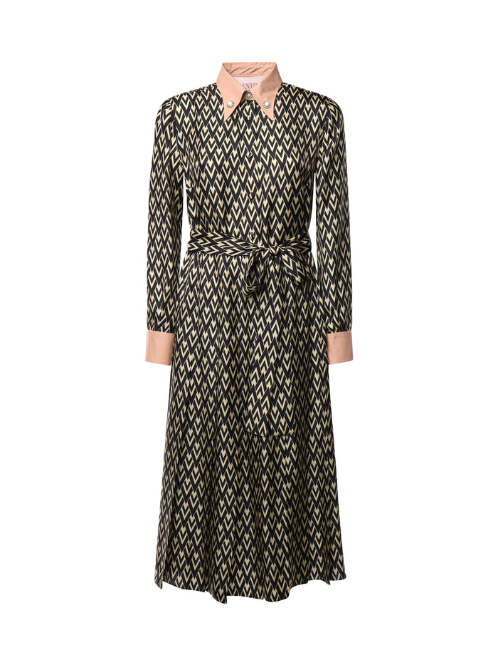 Valentino Garavani Dresses Black, Cream Silk