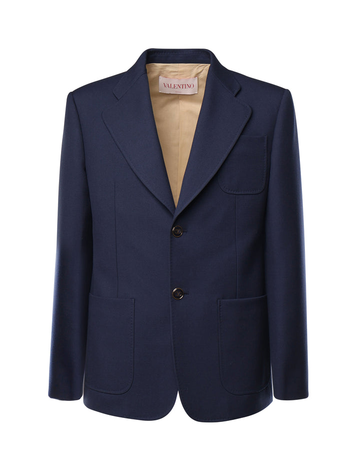 Valentino Garavani Jackets Blue Wool