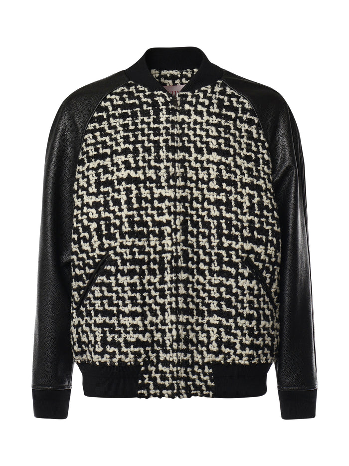 Valentino Garavani Coats Ivory, Black Virgin Wool