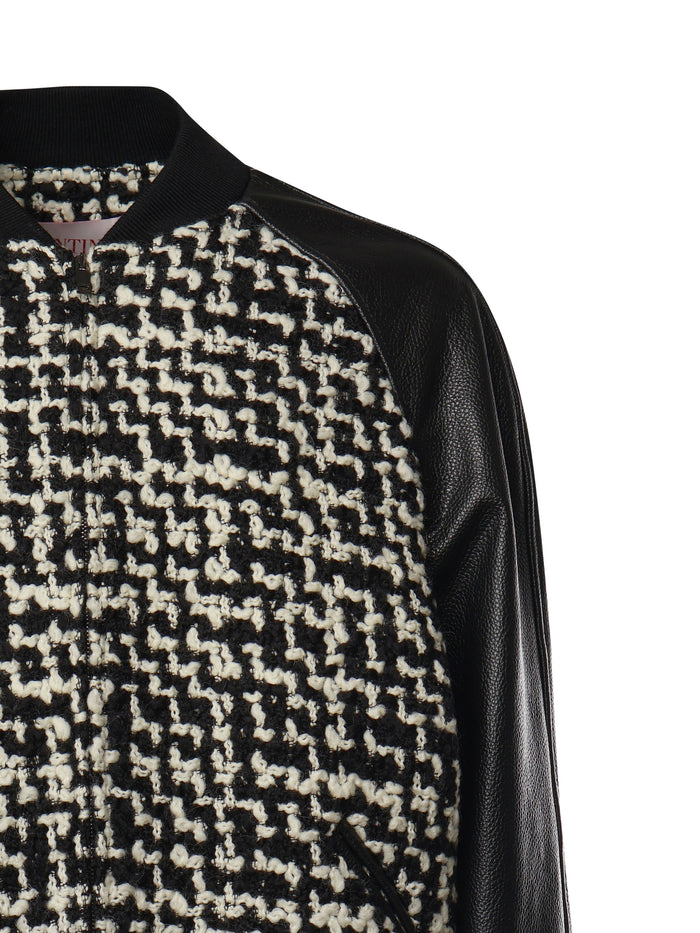 Valentino Garavani Coats Ivory, Black Virgin Wool
