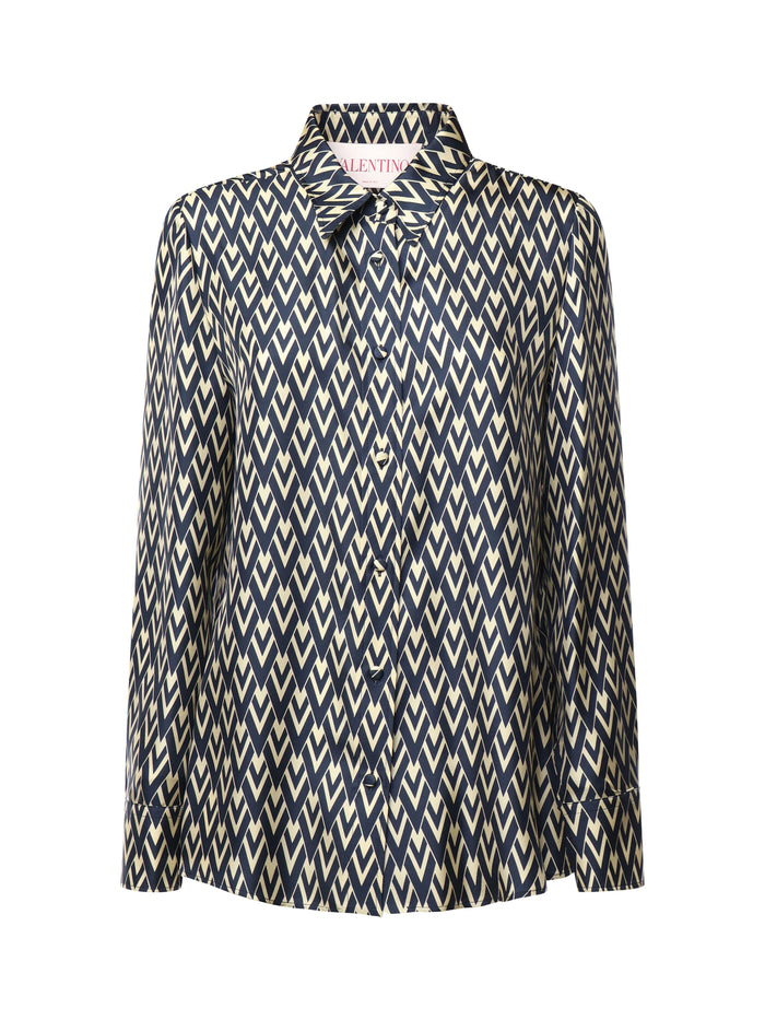 Valentino Garavani Shirts Green Silk