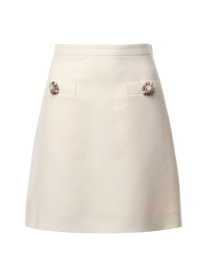 Valentino Garavani Skirts White Virgin Wool