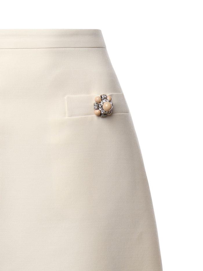 Valentino Garavani Skirts White Virgin Wool