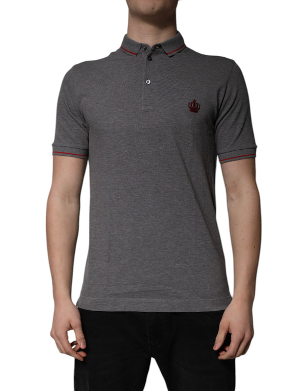 Dolce & Gabbana 100% Cotton polo in gray