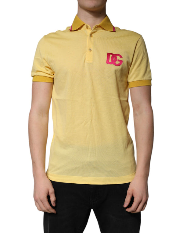 Dolce & Gabbana 100% Cotton polo in yellow