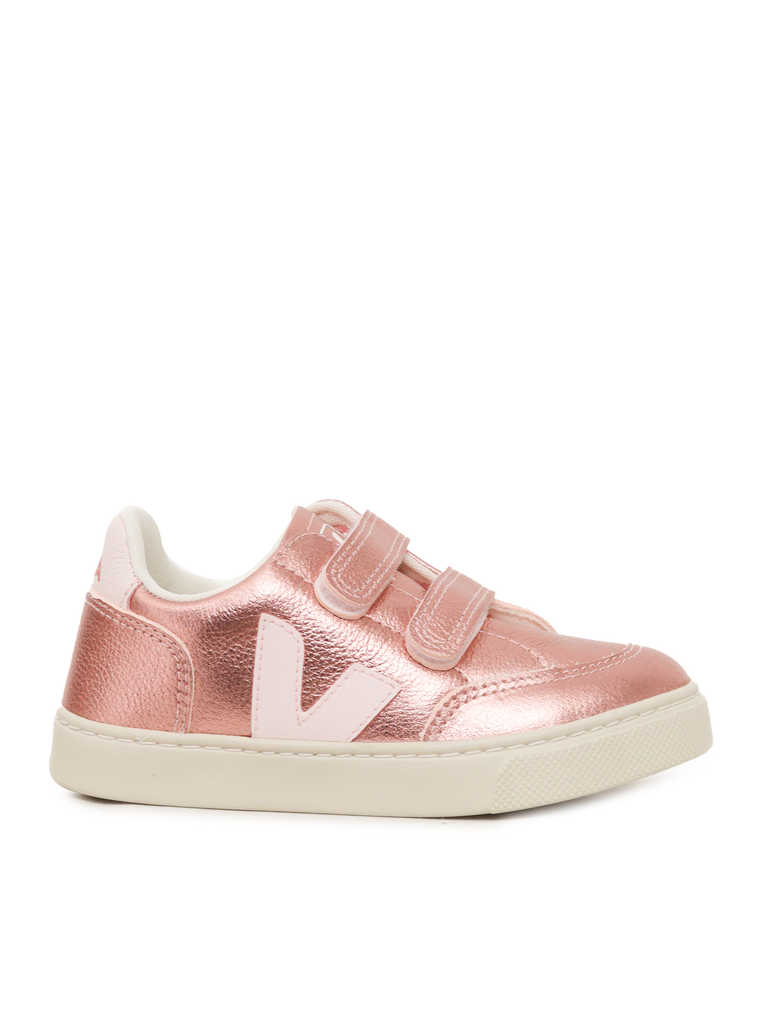 SMALL V-12 LEATH NACRE_LASSI SNEAKERS Pink Kid