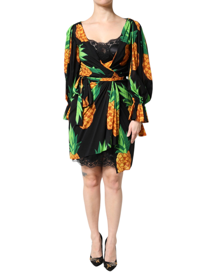 Dolce & Gabbana 92% Silk 8% Elastane dress in black