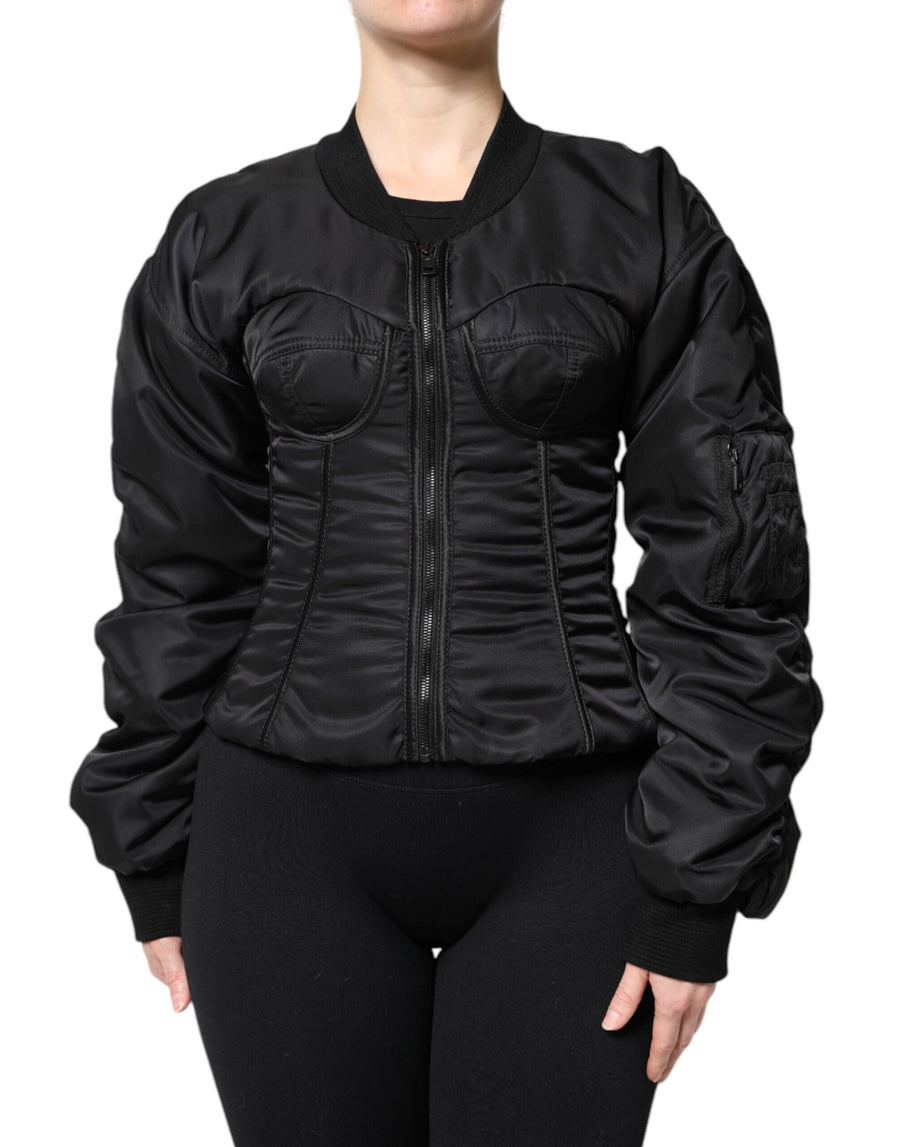 Dolce & Gabbana 100% Nylon (lining 100% Polyester) jacket in black