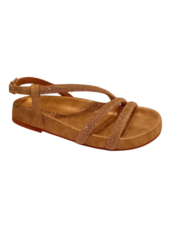 Sara Strass Metallic Calf Leather | Shoe