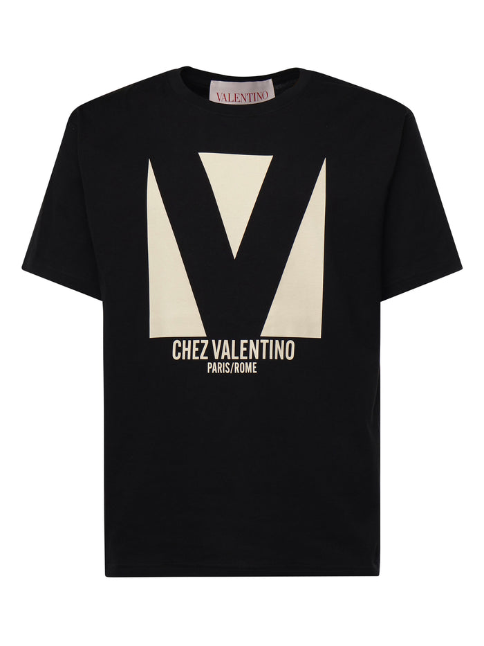 Valentino Garavani T-Shirts And Polos Black Cotton