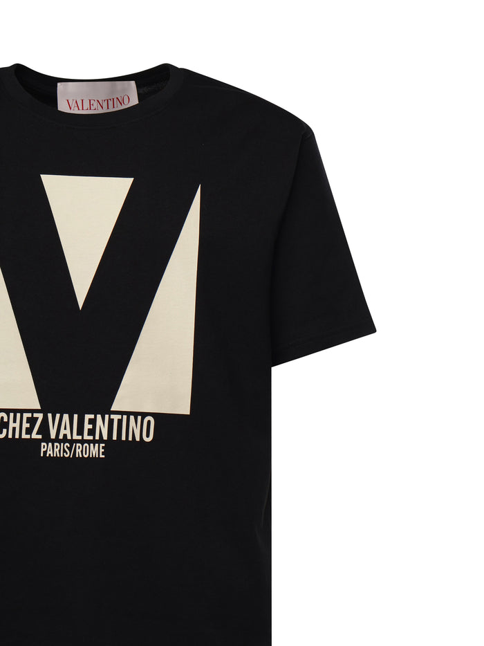 Valentino Garavani T-Shirts And Polos Black Cotton
