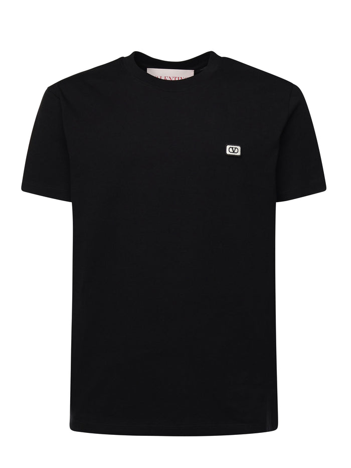 Valentino Garavani T-Shirts And Polos Black Cotton