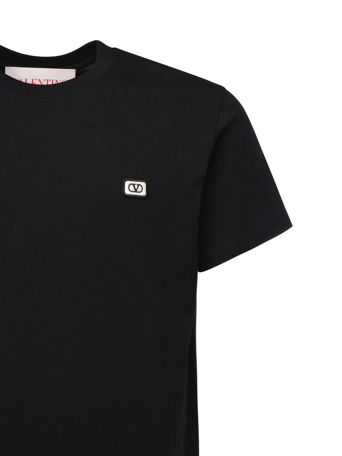 Valentino Garavani T-Shirts And Polos Black Cotton