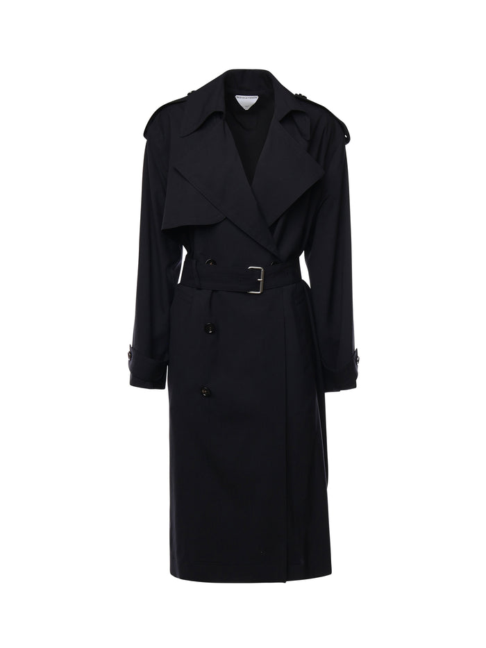 Bottega Veneta Coats Midnight Blue Wool