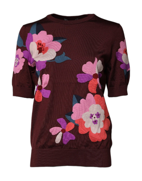 Dolce & Gabbana 100% Silk blouse in maroon