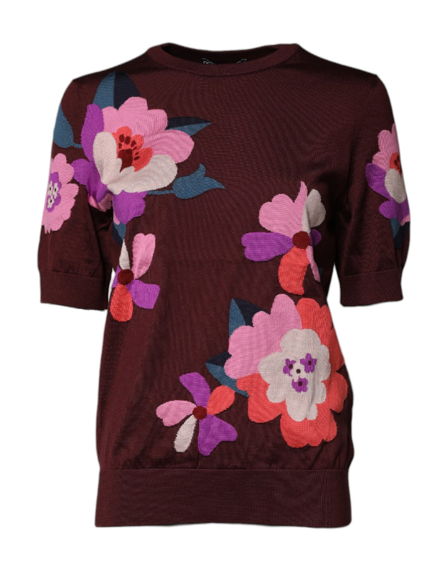 Dolce & Gabbana 100% Silk blouse in maroon
