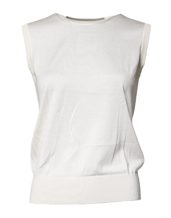 Dolce & Gabbana 100% Silk tank top in white
