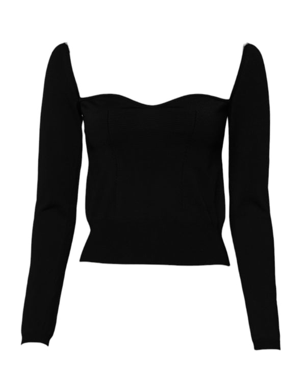 Dolce & Gabbana 83% Viscose 17% Polyester sweater in black