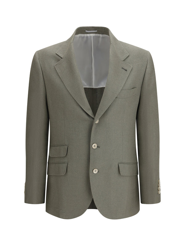 Brunello Cucinelli 49% Silk; 31% Linen; 20% Wool Ovis Aries blazer in beige