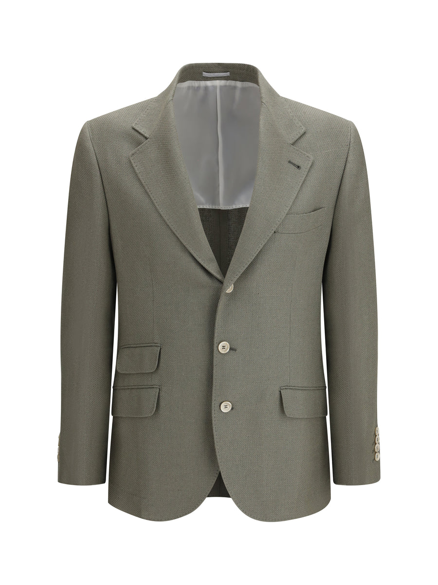 Brunello Cucinelli 49% Silk; 31% Linen; 20% Wool Ovis Aries blazer in beige