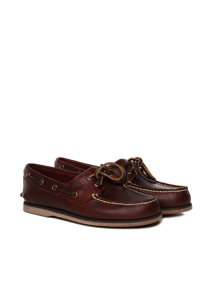 Timberland Flat Shoes Brown Leather
