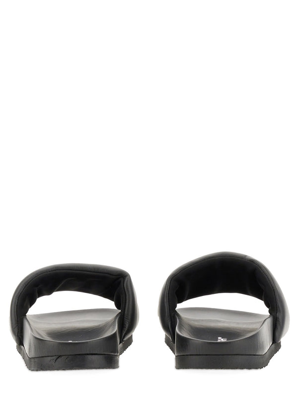 Leather Slide Sandal Black
